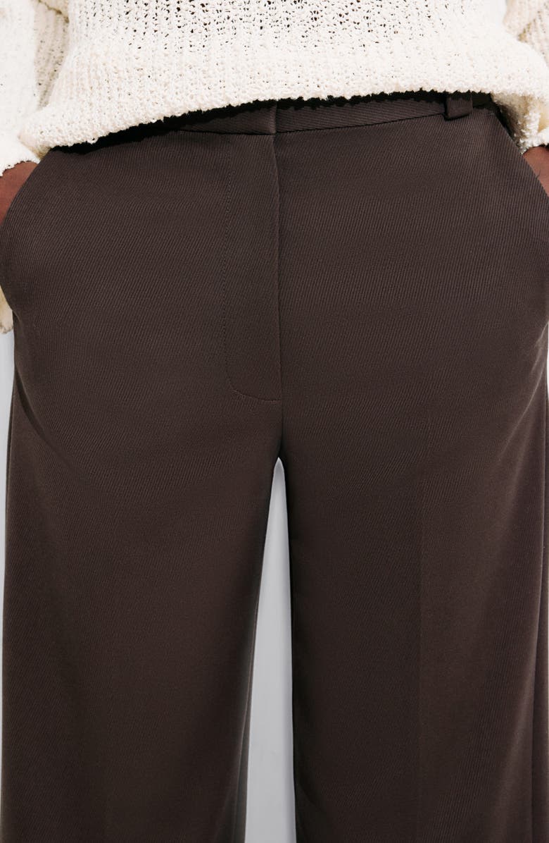 & Other Stories Press Crease Pants, Alternate, color, Brown Dark