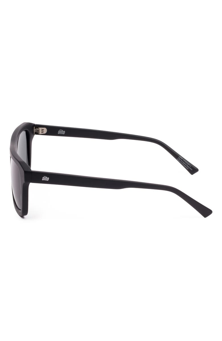 Sito Shades GT 59mm Polarized Square Sunglasses, Alternate, color, Black
