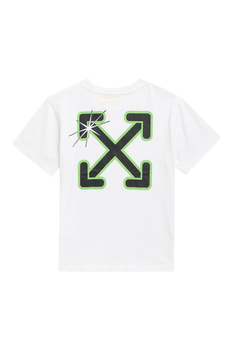 Kids' Glow in the Dark Arrow T-Shirt, Alternate, color, WHITE