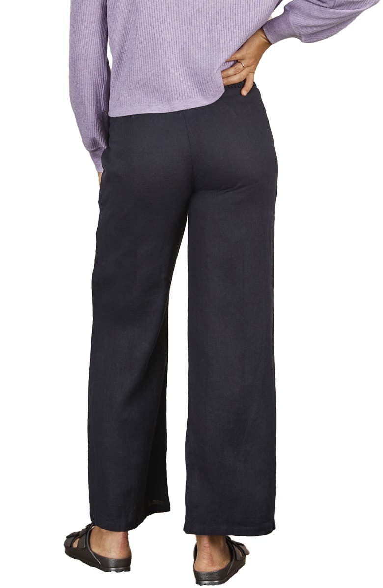 Angel Maternity Smocked Waist Linen Maternity Pants, Alternate, color,