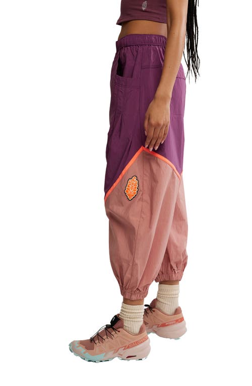 Free People Freeflow Colorblock Joggers In Purple
