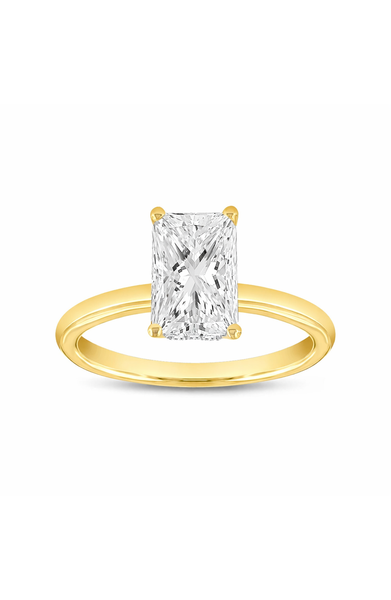 LuvMyJewelry Eman 14K Gold Radiant Cut Lab Grown Diamond Hidden Halo Engagement Ring - 2.05 Ct, Main, color, 14K Yellow Gold