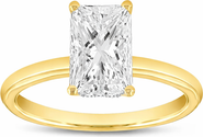 LuvMyJewelry Eman 14K Gold Radiant Cut Lab Grown Diamond Hidden Halo Engagement Ring - 2.05 Ct