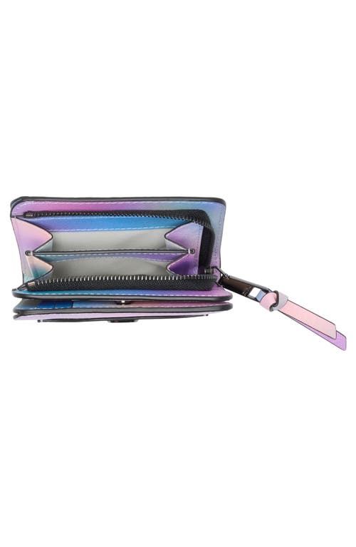 Marc Jacobs The Mini Compact Wallet In Blue Multi