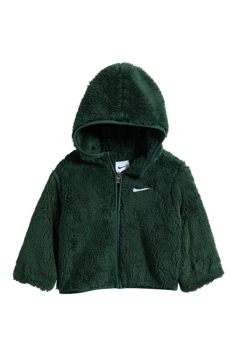 Faux Shearling Full Zip Hoodie, Main, color, FIR