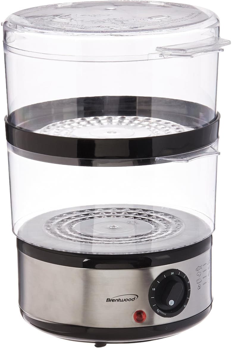 Food Steamer, Main, color, STAINLESS STEEL AND BLACK