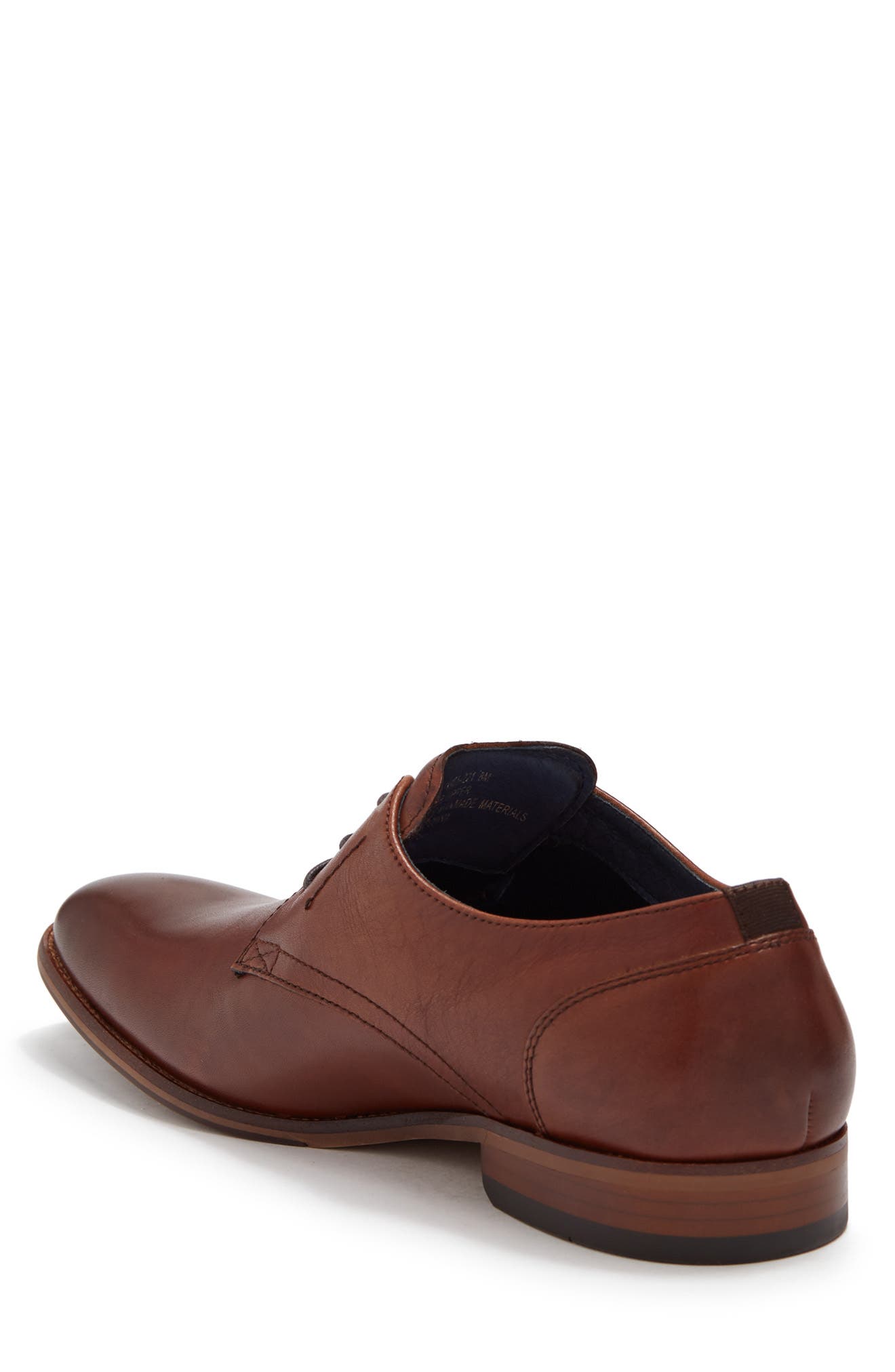 Florsheim Fermo Plain Toe Leather Derby, Alternate, color, Cognac