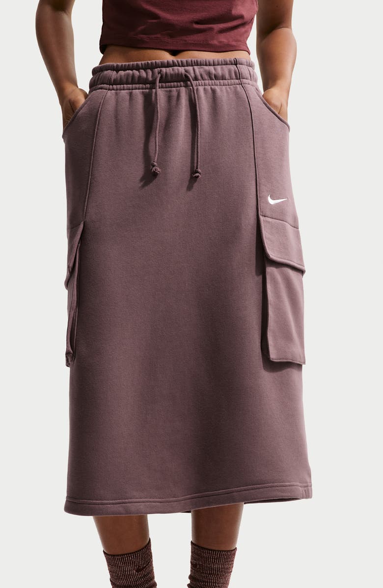 Nike Sportswear Phoenix Fleece Cargo Skirt, Alternate, color, Tattoo/ Sail