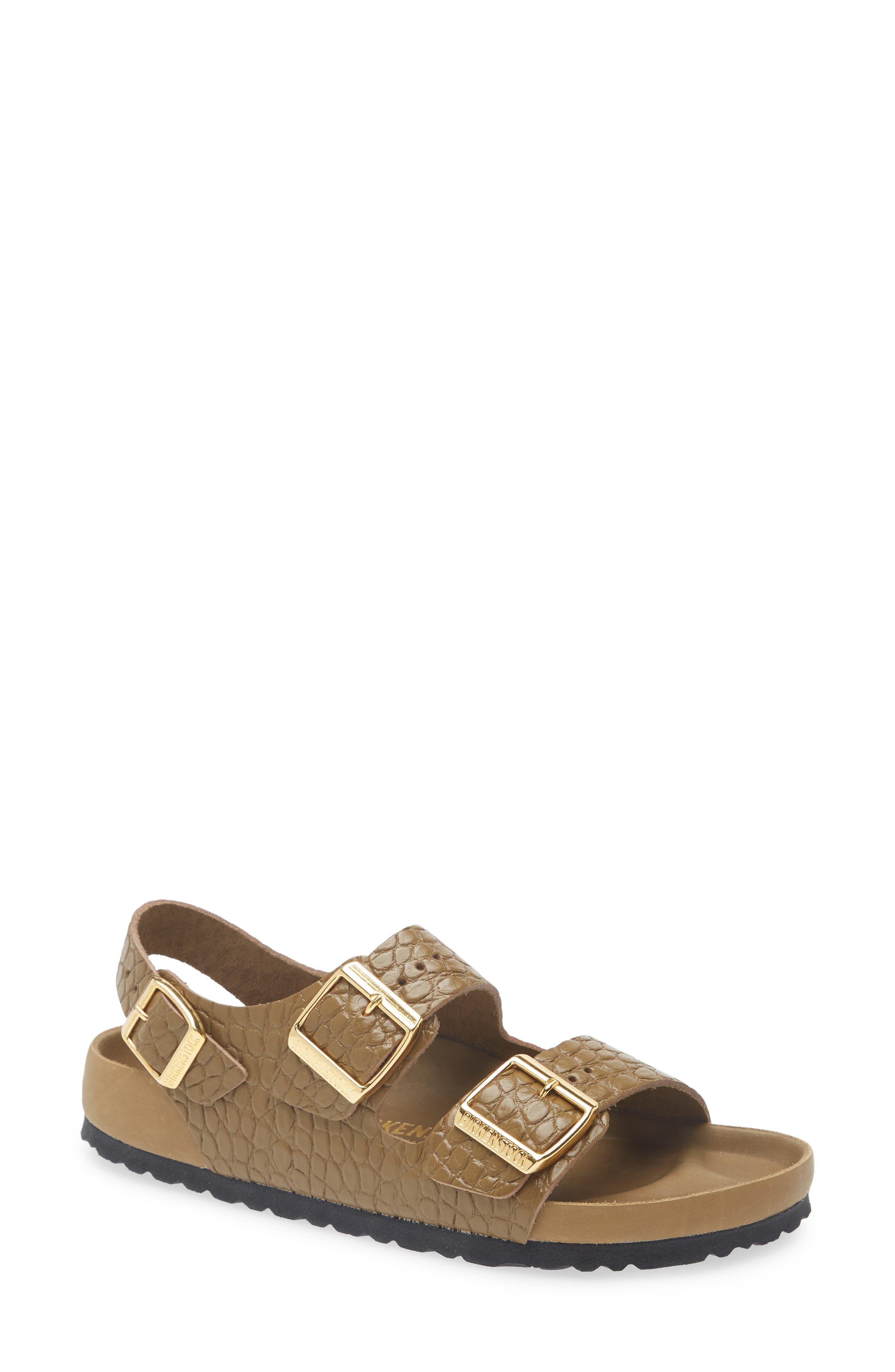 Birkenstock Milano Reptile Embossed Slingband Sandal