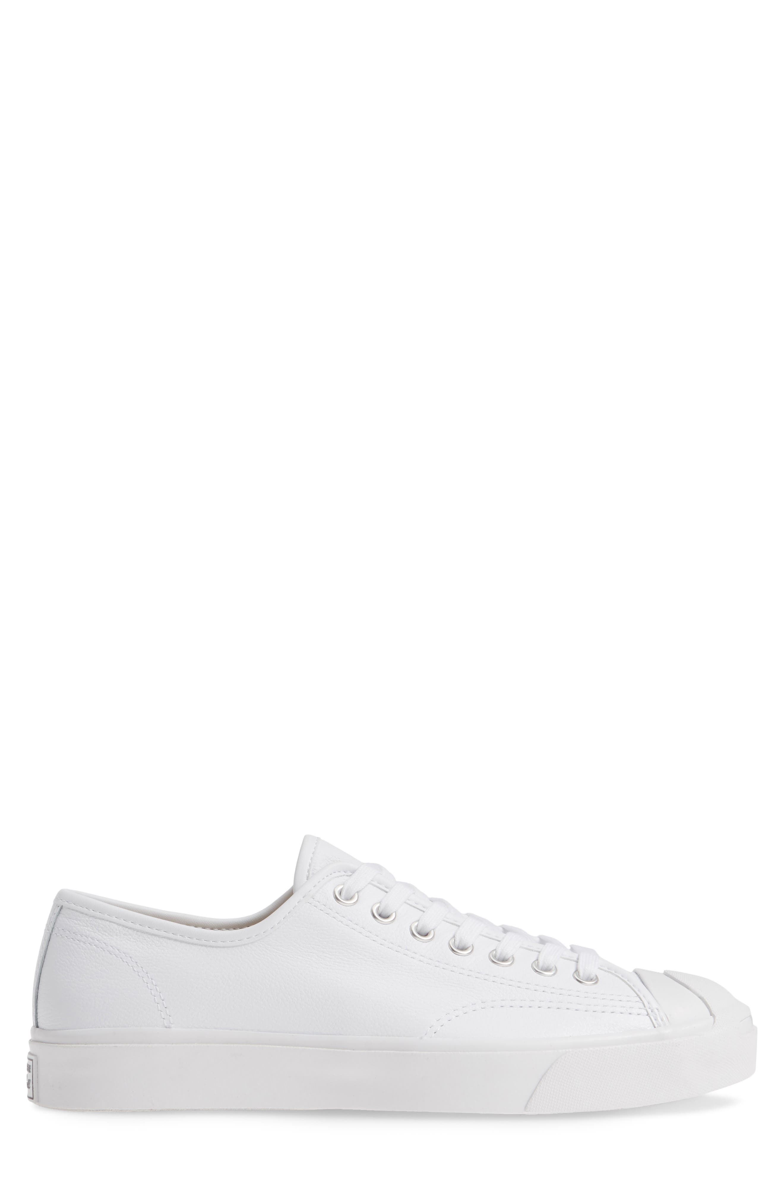 Converse Jack Purcell Ox Low Top Sneaker, Alternate, color, White Leather