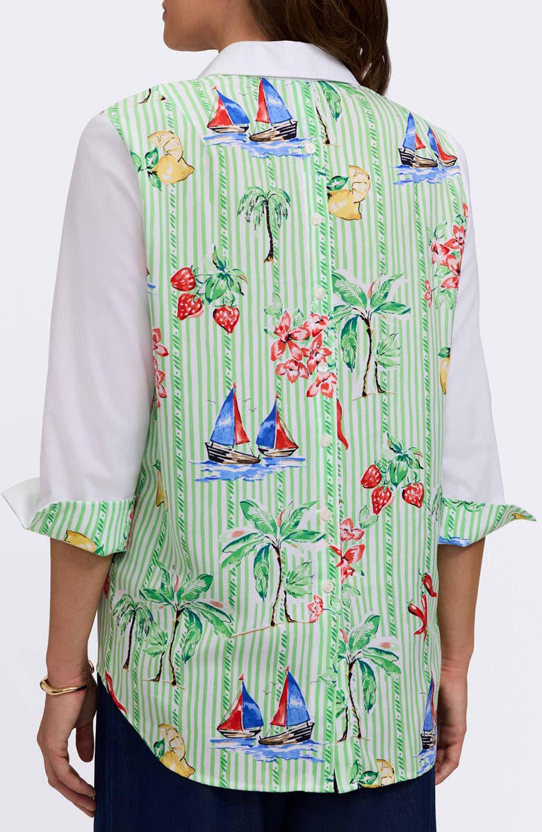 Foxcroft Therese Shirt, Alternate, color, Green Multi