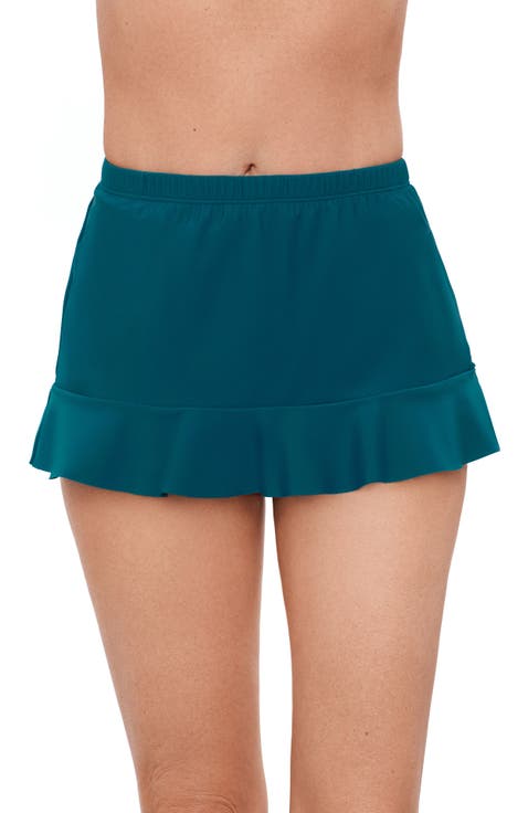 High Waist Slimming Ruffle Skirt Swimsuit Bottom
