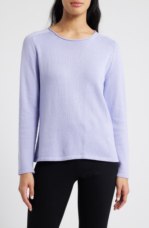 Raglan Sleeve Organic Cotton Blend Sweater