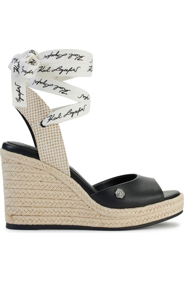 KARL LAGERFELD PARIS Cecilia Ankle Tie Sandal, Alternate, color,