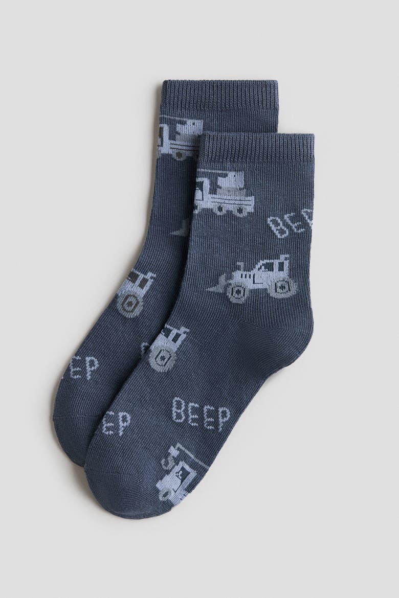 7-pack Socks, Alternate, color, Light gray melange/vehicles