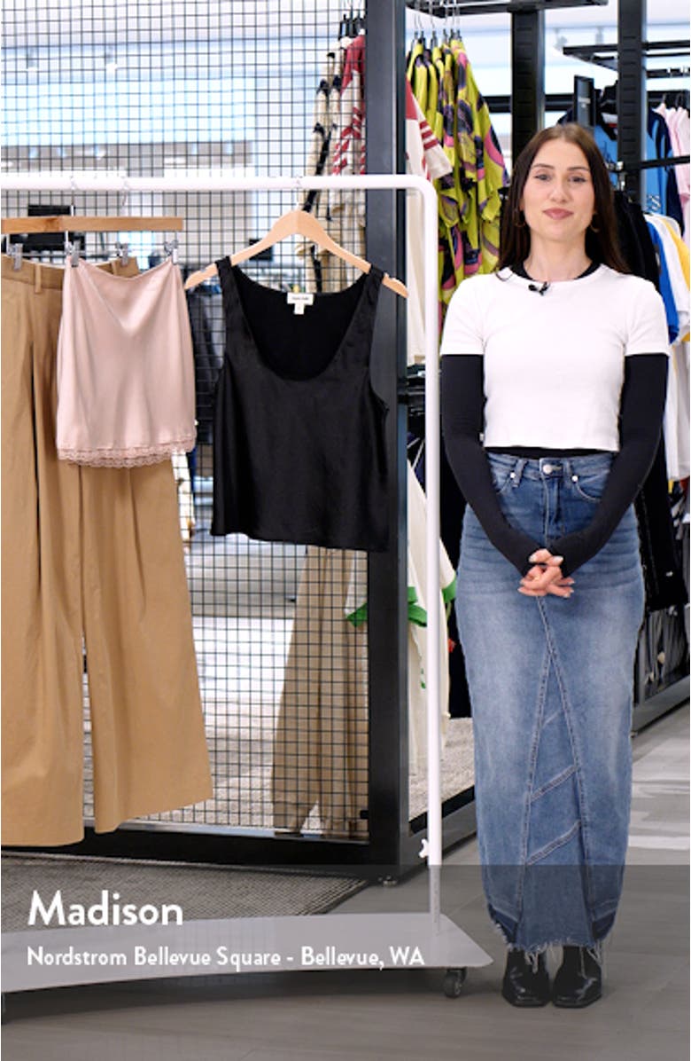 Scoop Neck Satin Tank, sales video thumbnail