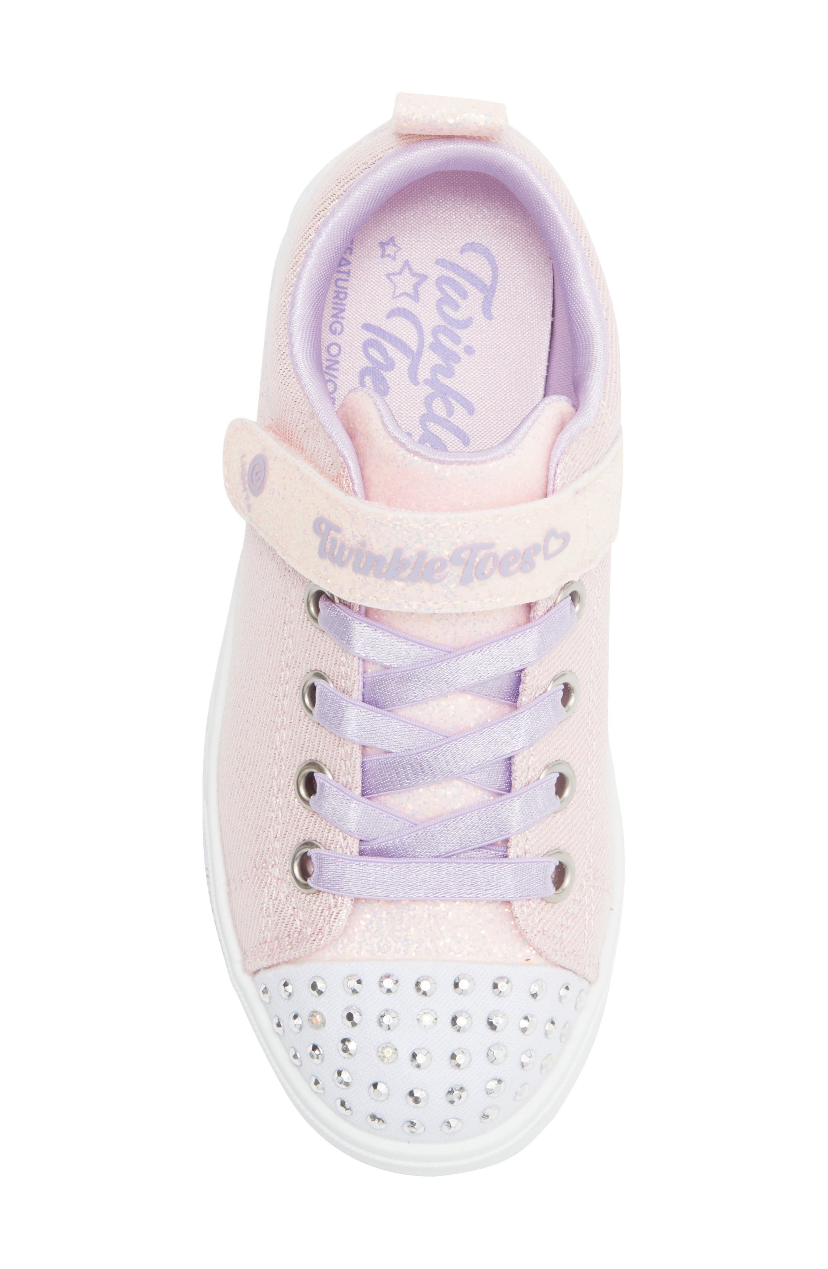 SKECHERS Kids' Heart Steps Light Up Sneaker, Alternate, color, Purple