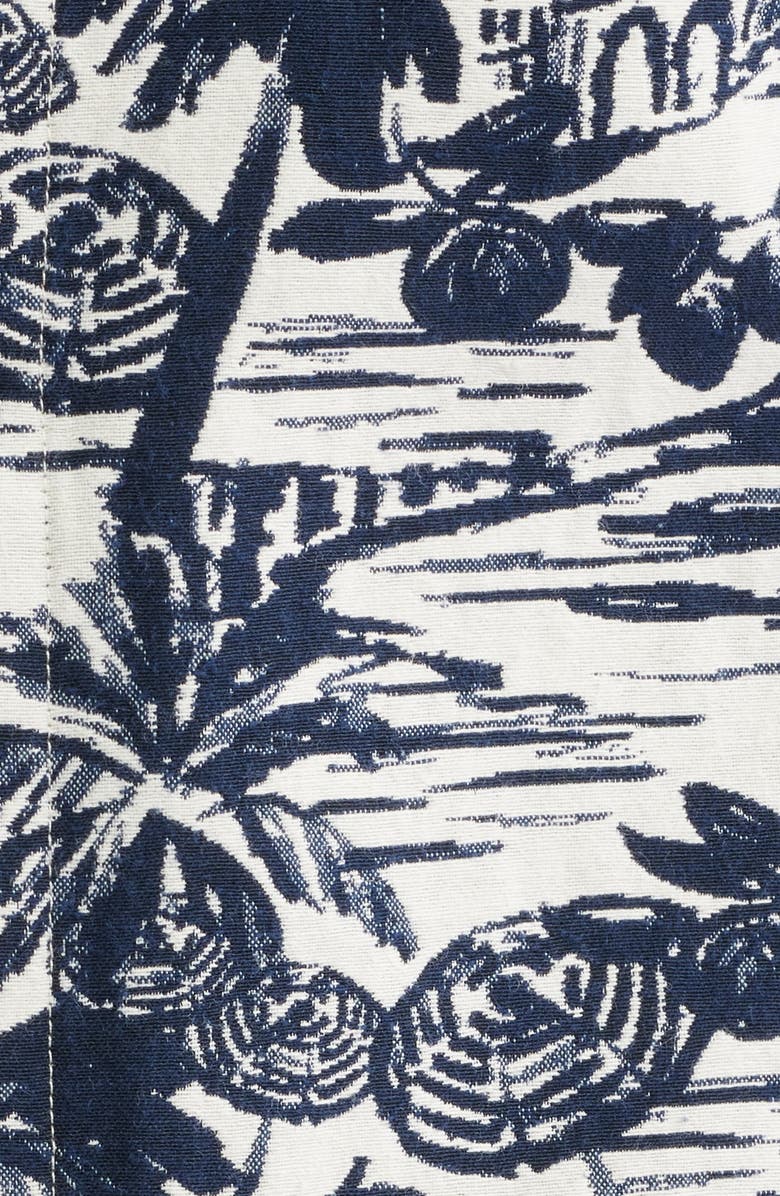 Wax London Iggy Beach Scene Cotton Blend Jacquard Jacket, Alternate, color, Navy / Ecru