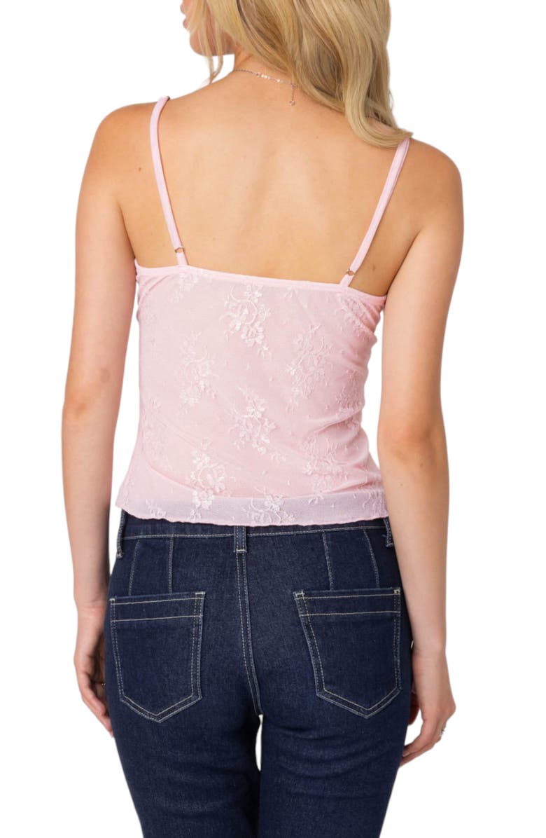 EDIKTED Angelina Lace Camisole, Alternate, color, Pink