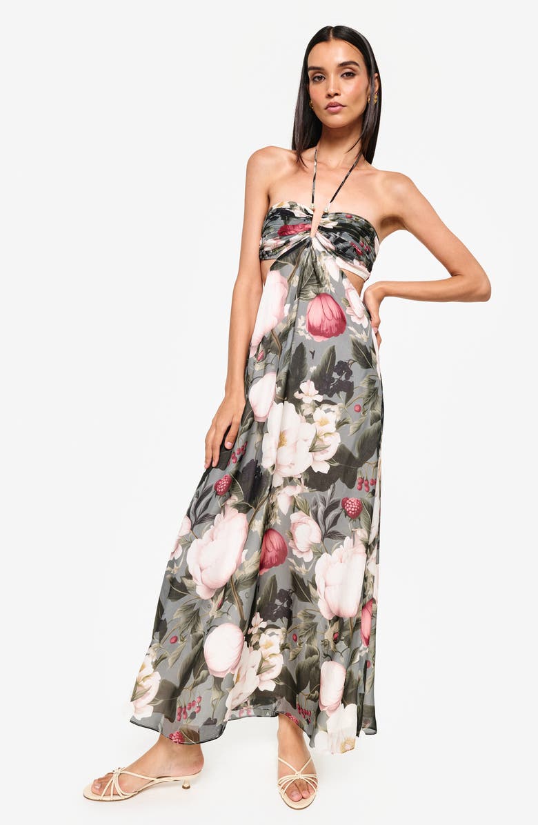 CAMI NYC Calliope Floral Print Silk Chiffon Dress, Alternate, color, 
