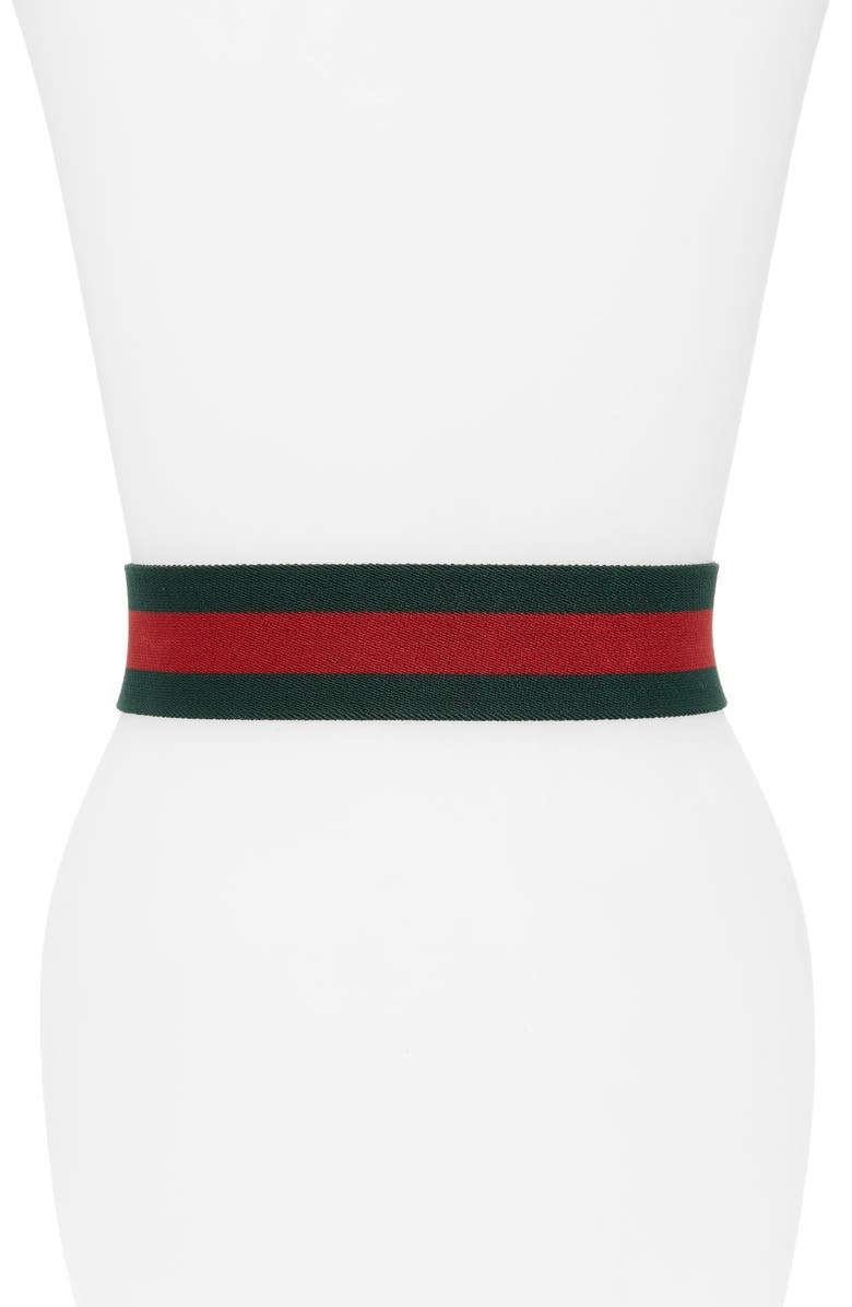 Gucci GG House Web Belt, Alternate, color, 
