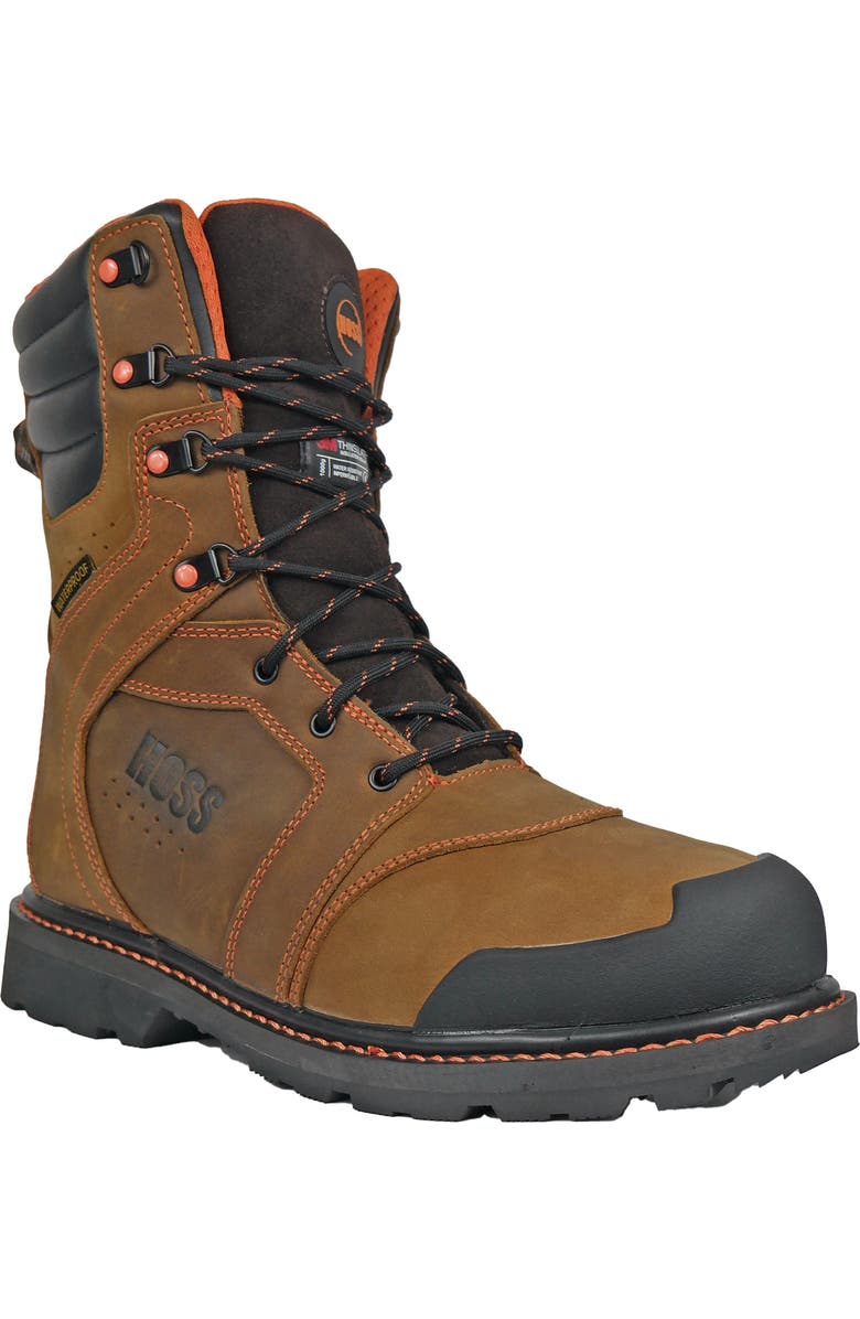 Hoss Boot Company HOSS Clash Soft Toe Insulated Work Boot, Main, color, Brown