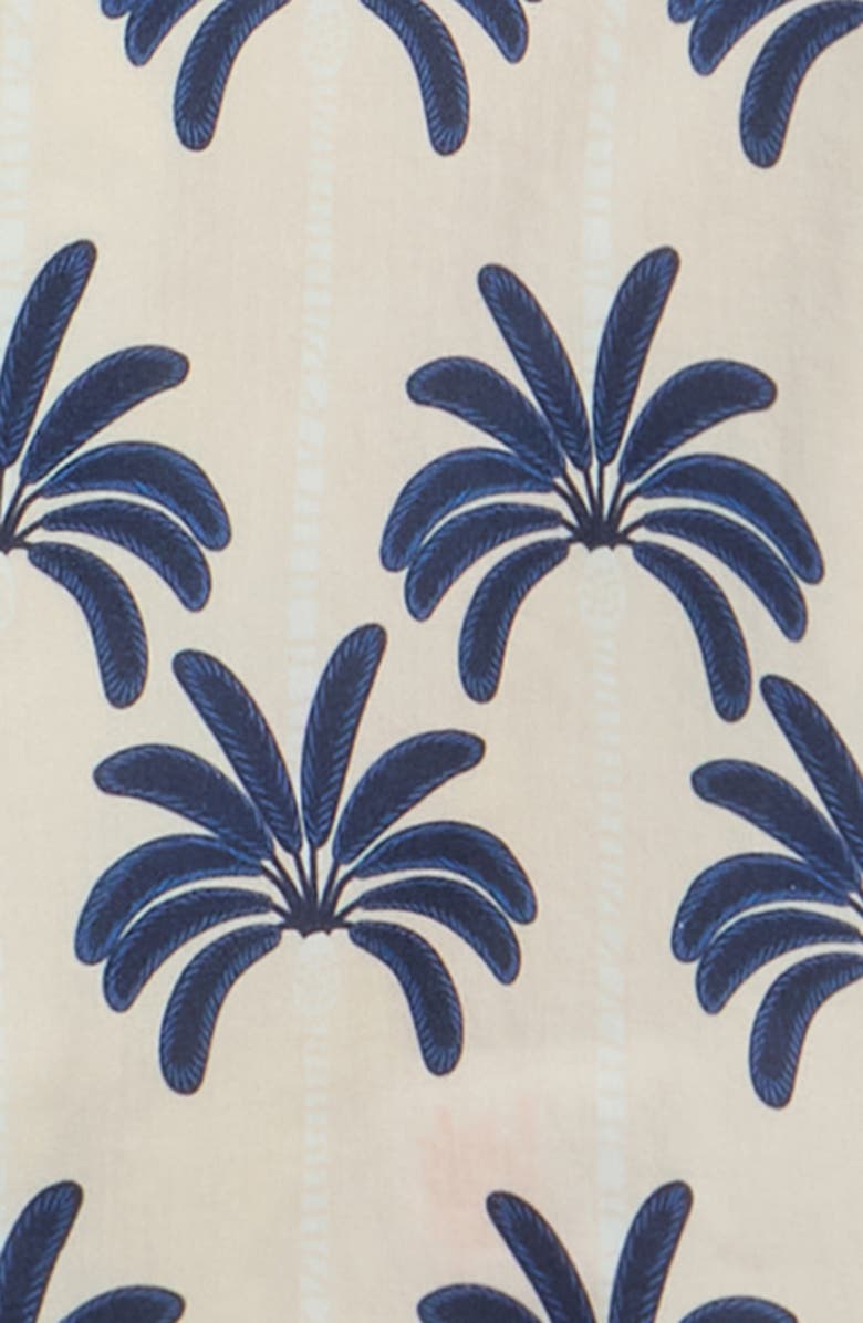 miles Palm Tree Camp Shirt, Alternate, color, Sand