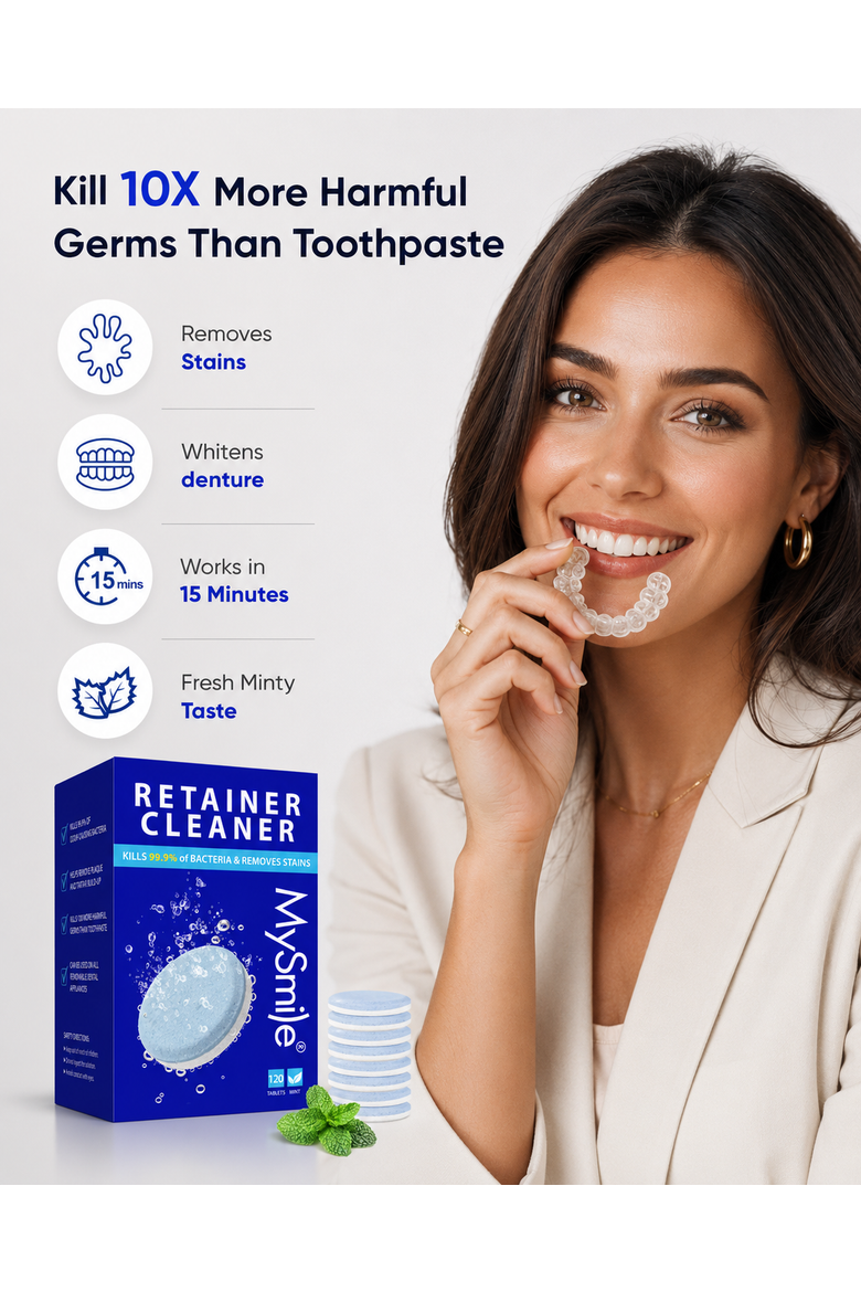 Retainer and Dental Appliance Cleaning Tablets, Alternate, color, Mint Blue
