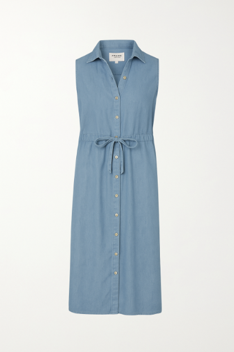 The Sleeveless Midi Dress, Main, color, Light Denim