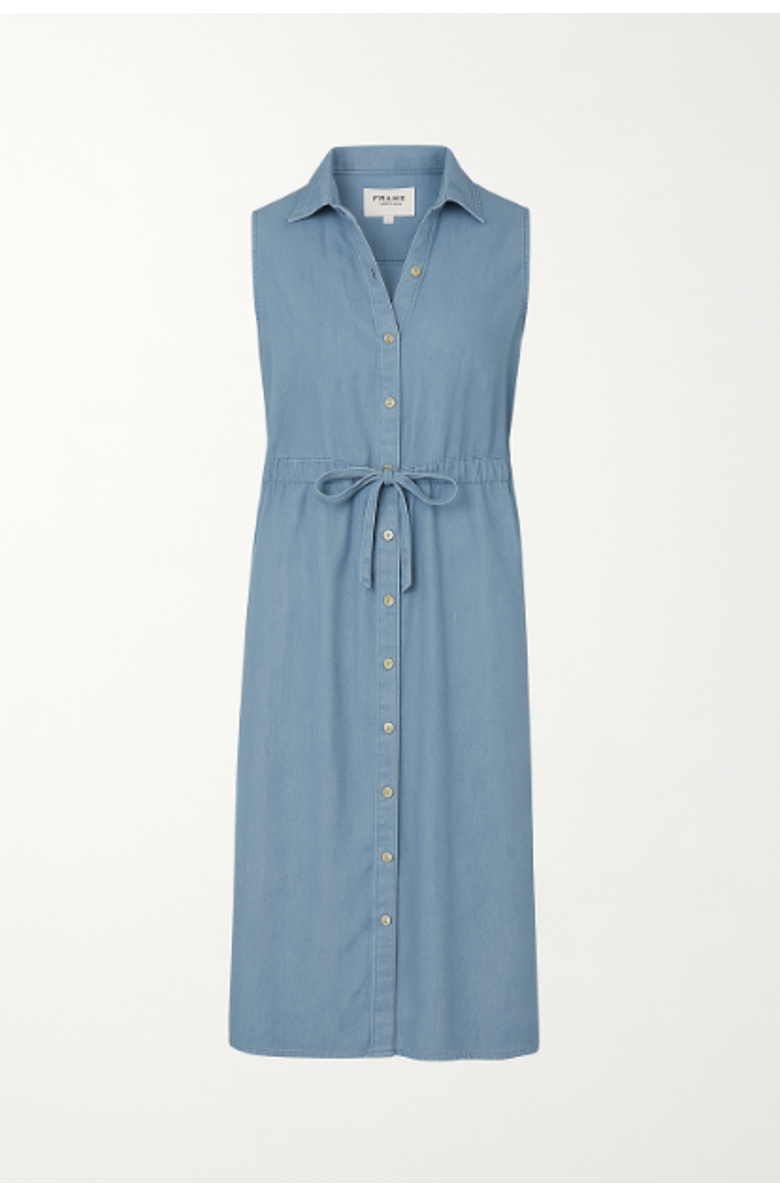 The Shirt by Rochelle Behrens The Sleeveless Midi Dress, Main, color, Light Denim