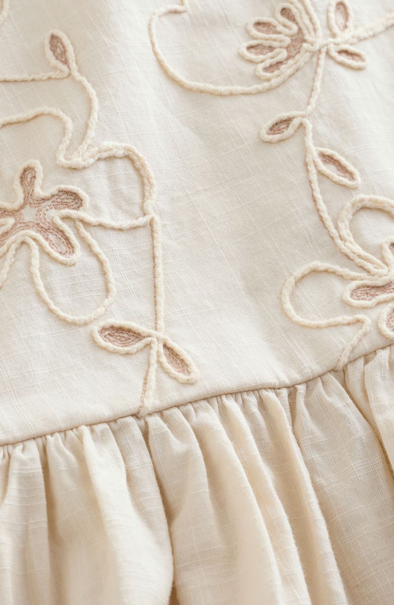 NEXT Kids' Peplum Top & Ditsy Stripe Pants Set, Alternate, color, Neutral