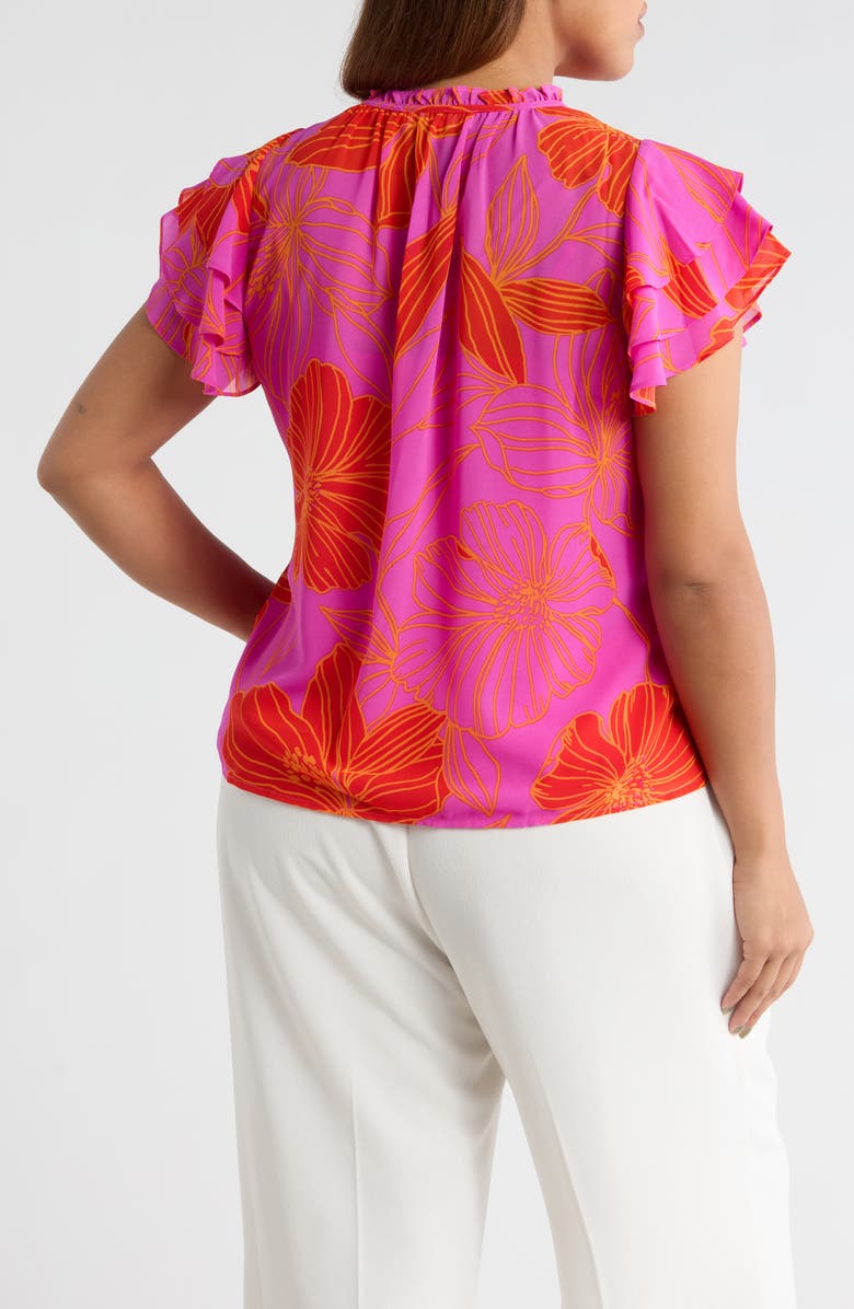 SUGARLIPS Blakely Floral Donis Split Neck Top, Alternate, color, 