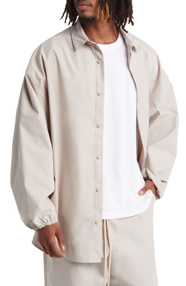Fear of God Essentials Button-Up Shirt, Main, color, 