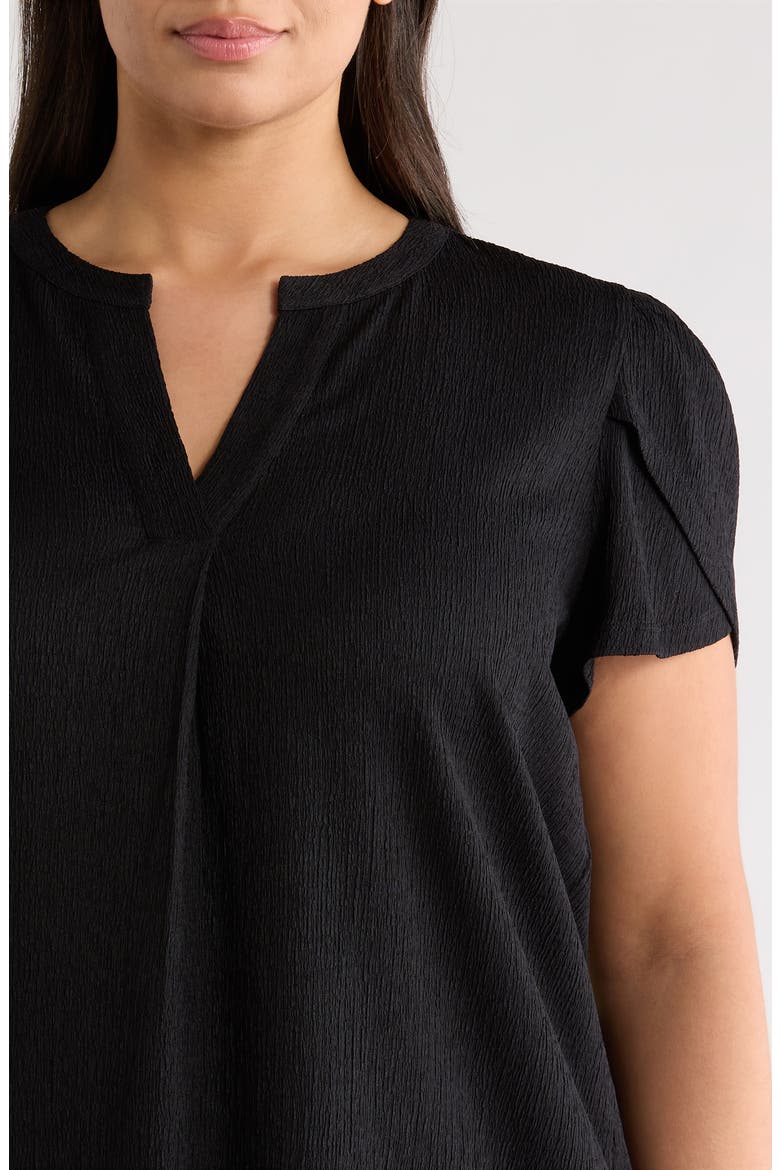 Tulip Sleeve Top, Alternate, color, ANNE BLACK