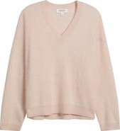 Nordstrom Brushed Cashmere V-Neck Sweater