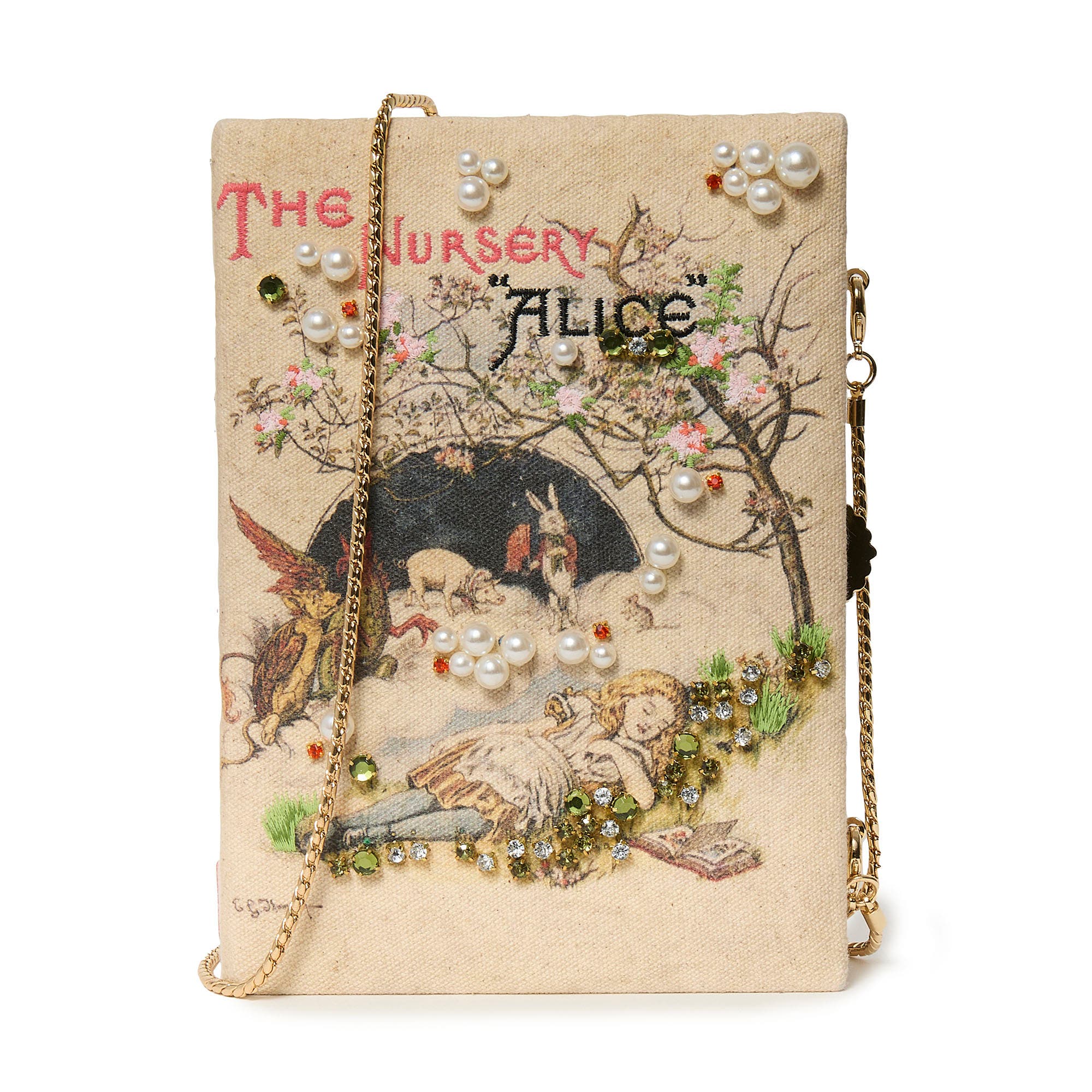 Lele Sadoughi The Nursery Alice Book Clutch, Main, color, Ivory