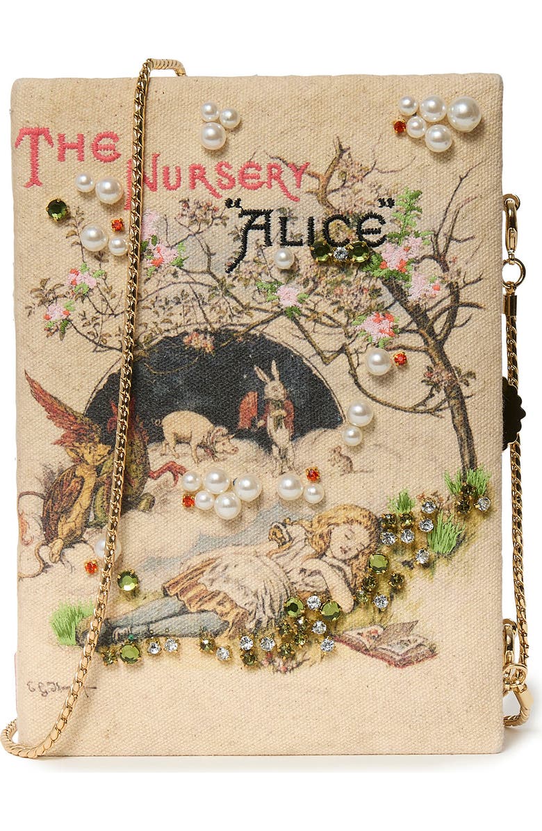 Lele Sadoughi The Nursery Alice Book Clutch, Main, color, Ivory