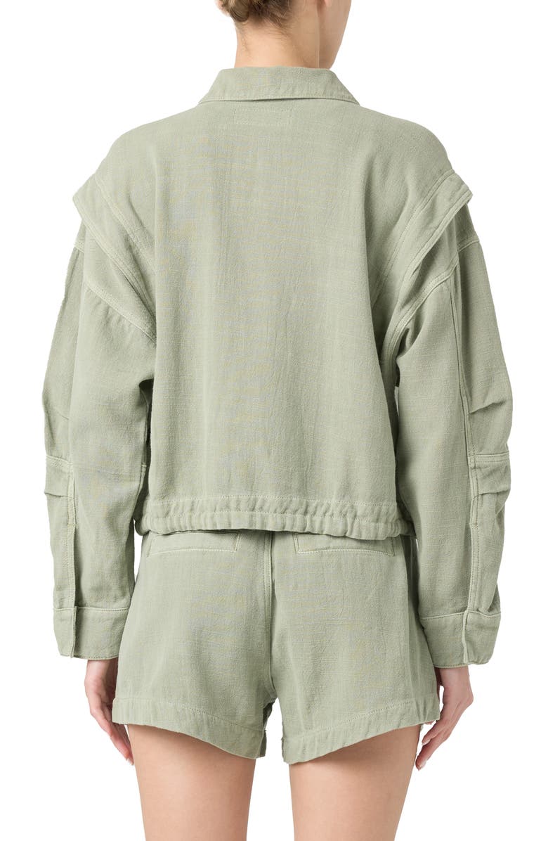 BLANKNYC Cotton & Linen Utility Jacket, Alternate, color, Desert Sage