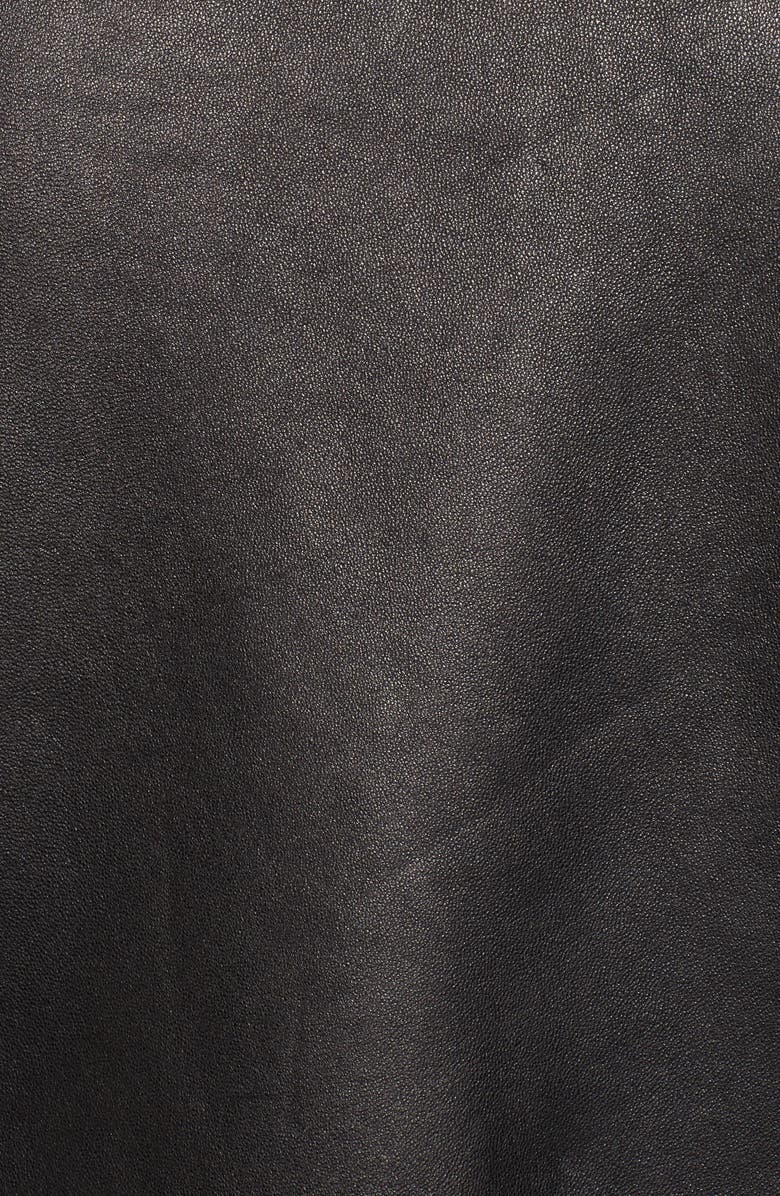 Cole Haan Signature Leather Moto Jacket, Alternate, color, Black