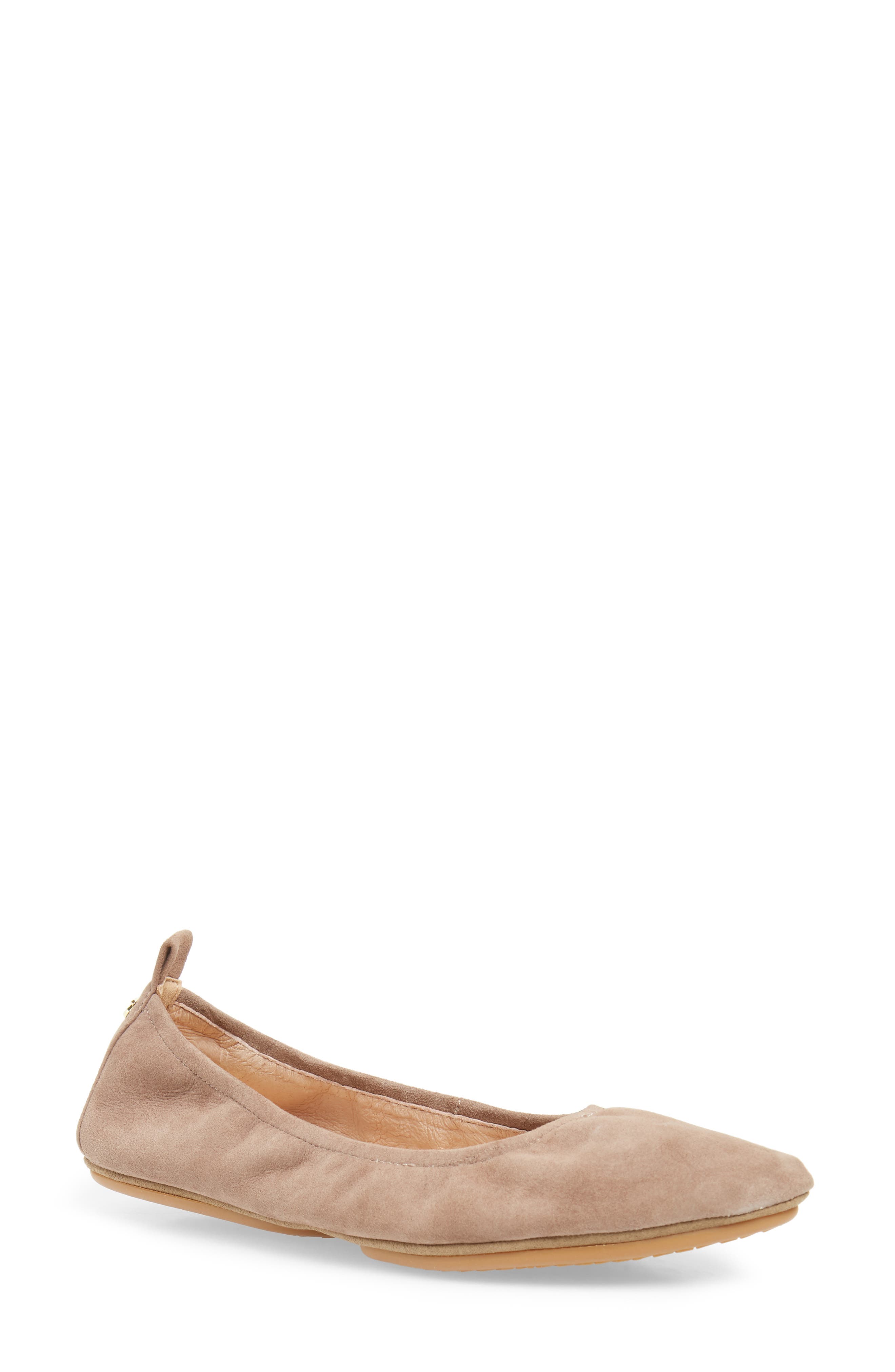 Vince Foldable Ballet Flat, Main, color, STONE SUEDE