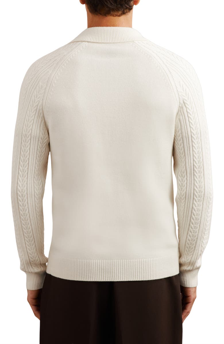 Reiss Evesham Polo Sweater, Alternate, color, Winter White
