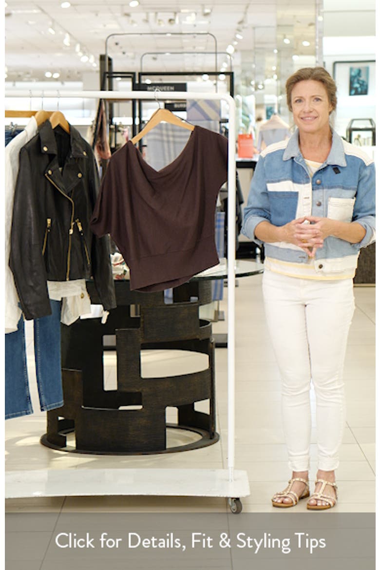 One-Shoulder Short Sleeve Sweater video