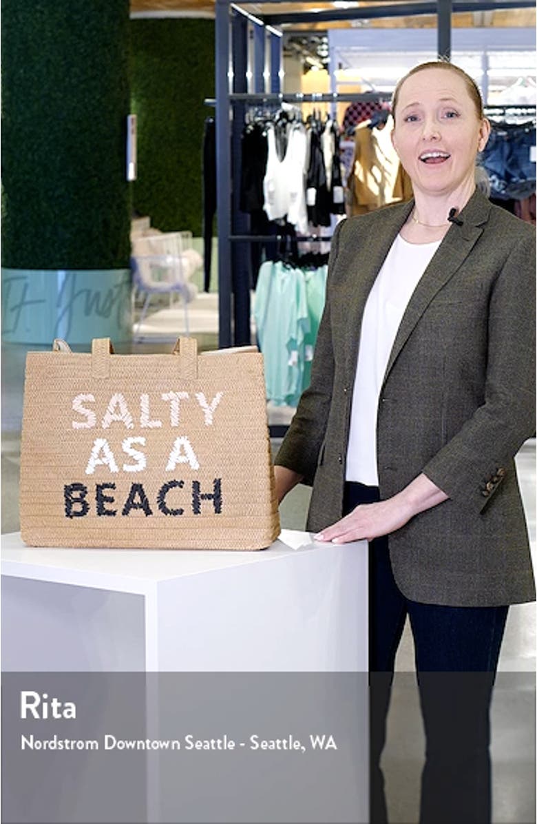 Salty as a Beach Straw Tote, sales video thumbnail