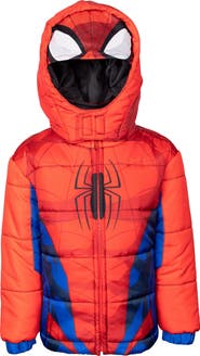 Marvel Spider-Man Hooded Zip-Up Puffer Jacket