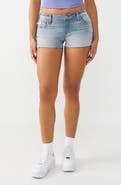 True Religion Joey Low Rise Flap Shorts