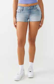 True Religion Joey Low Rise Flap Shorts