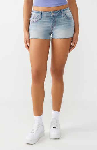 True Religion Joey Low Rise Flap Shorts