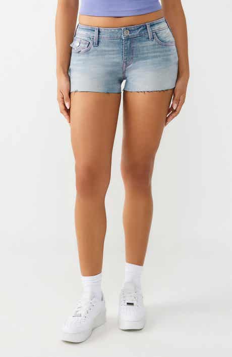 True Religion Joey Low Rise Flap Shorts