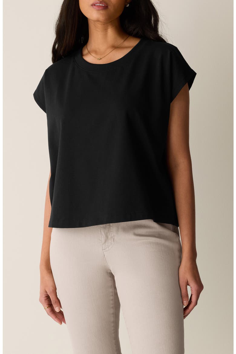 Organic Cotton Blend T-Shirt, Main, color, BLACK