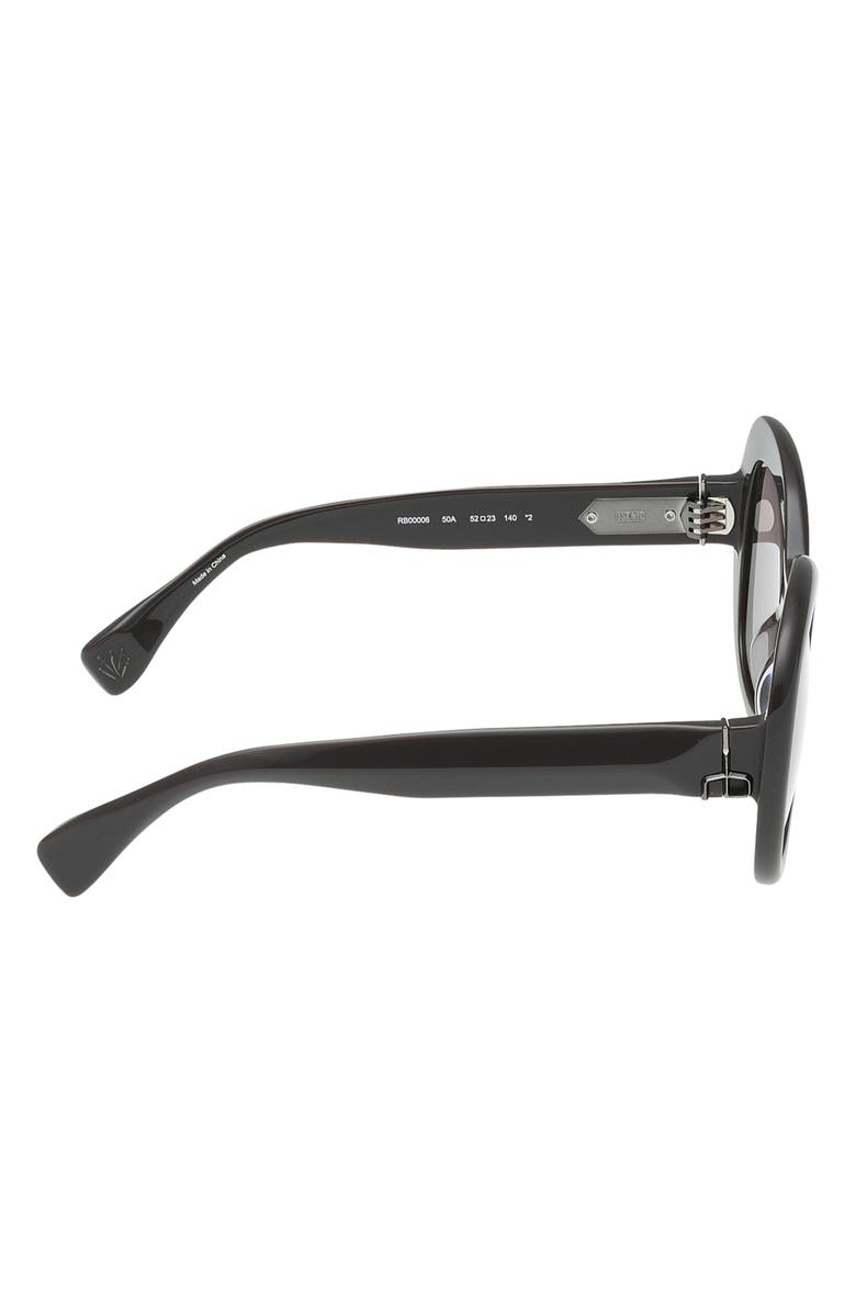 rag & bone 52mm Round Sunglasses, Alternate, color, Shiny Fudge / Fudge Lenses